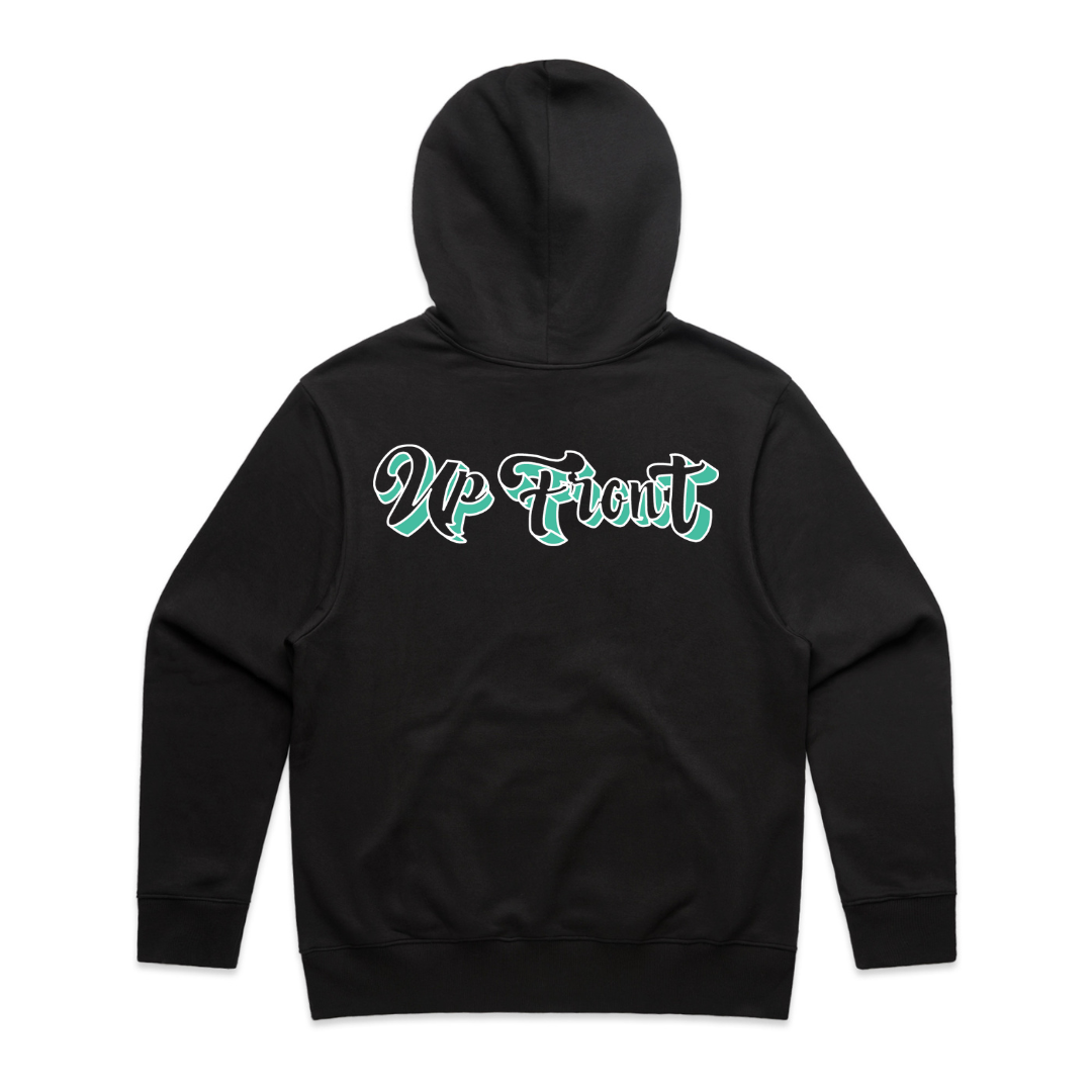 UPFRONT PREMIUM THICK HOODIE [BLACK]